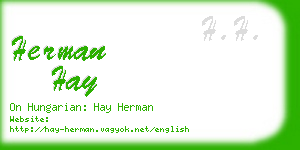 herman hay business card